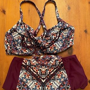 ATHLETA two-piece bikini. 34DD top // M bottoms